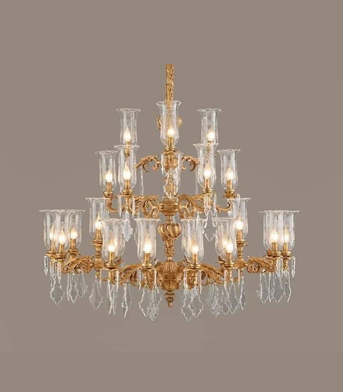 Copper chandelier