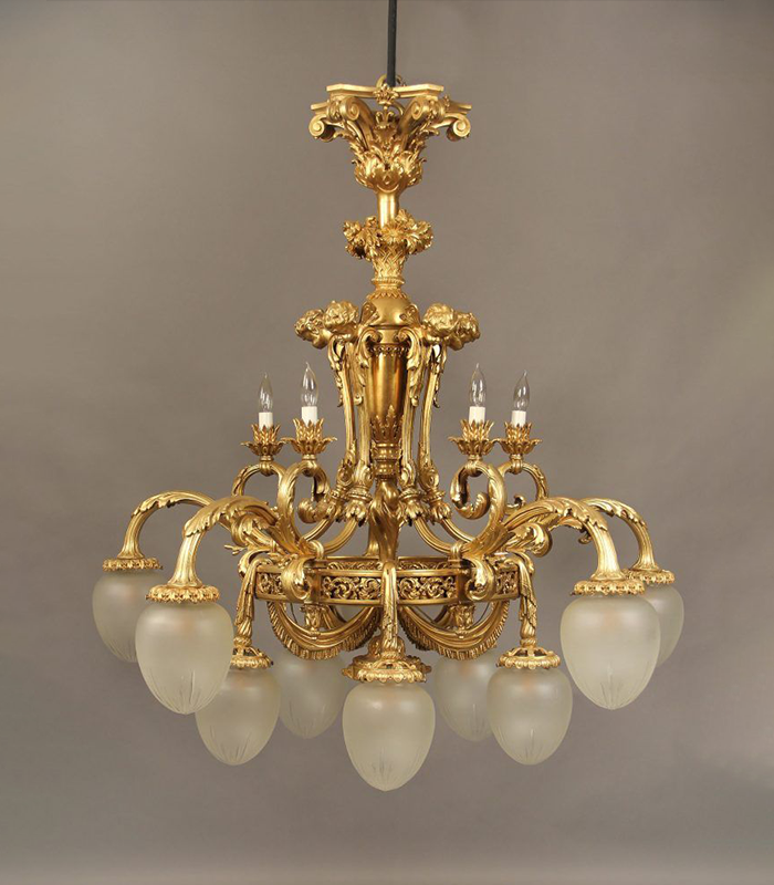Copper chandelier
