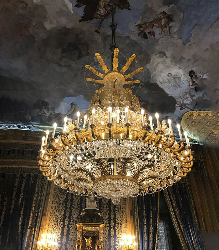 Copper chandelier