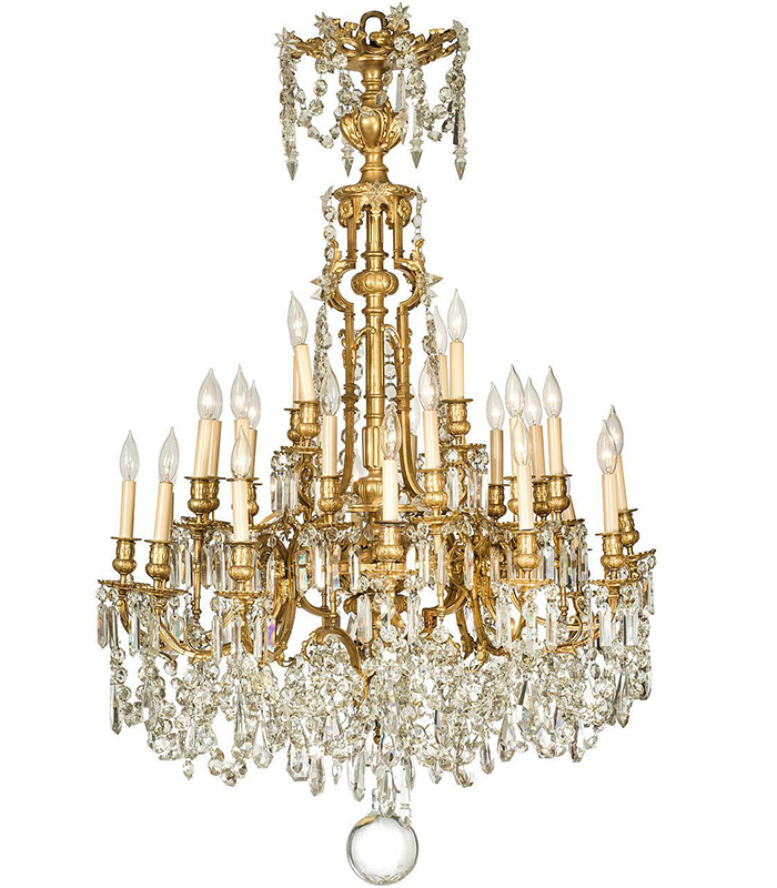Copper chandelier