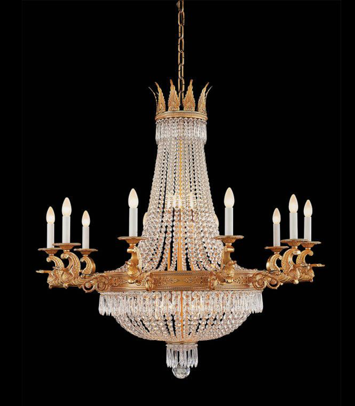 Copper chandelier