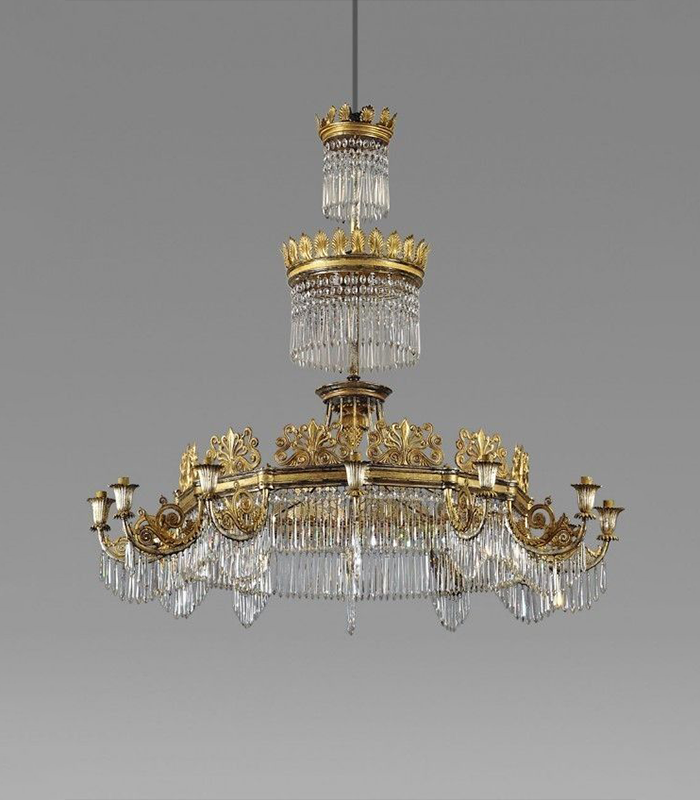 Copper chandelier