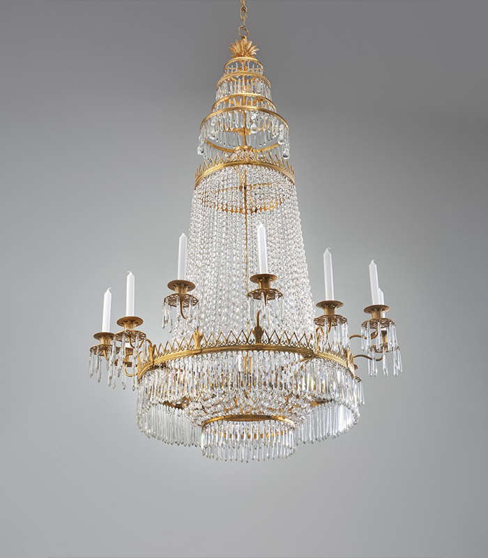 Copper chandelier