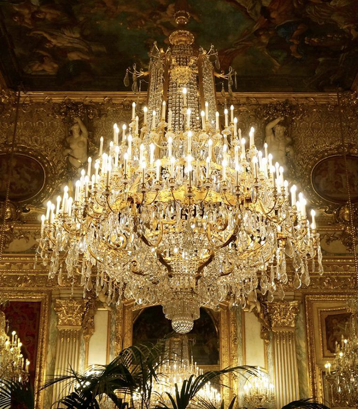 Copper chandelier