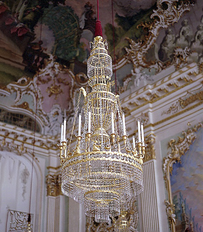 Copper chandelier
