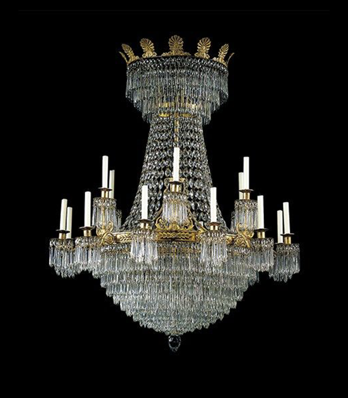 Copper chandelier