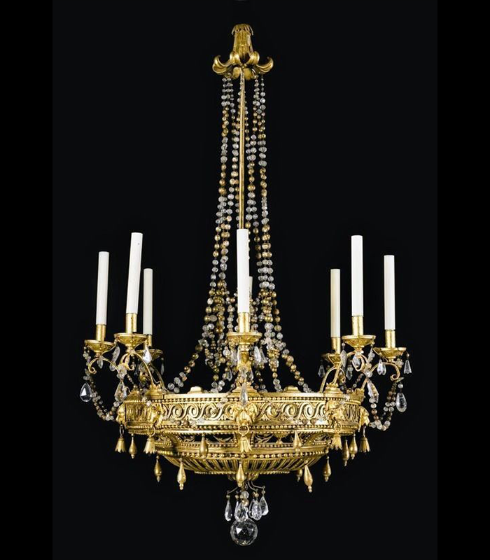 Copper chandelier