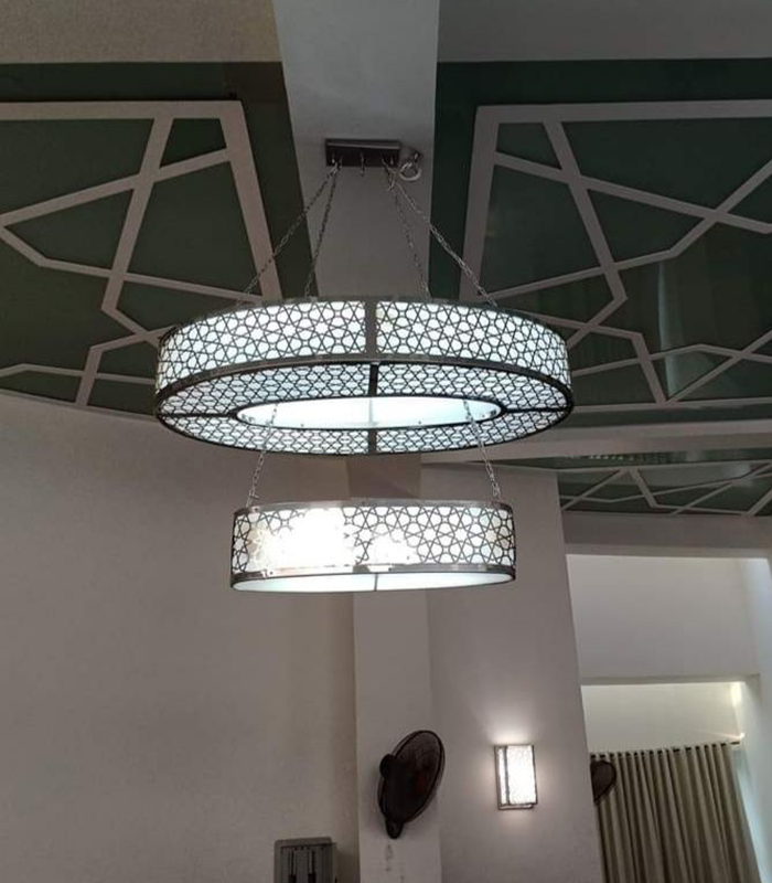 Copper chandelier