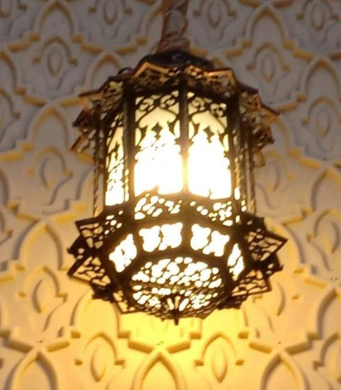 Copper chandelier