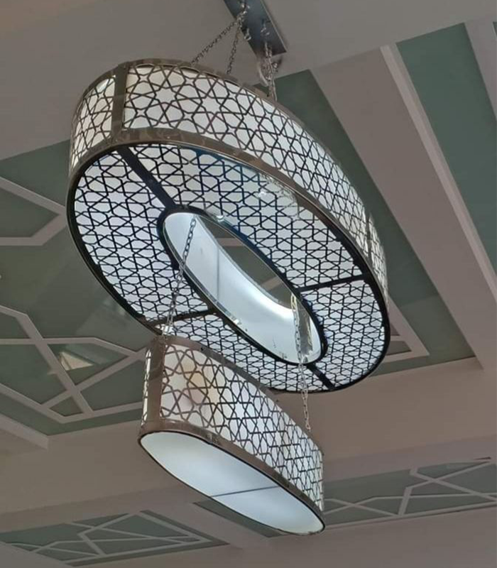 Copper chandelier