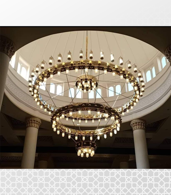Copper chandelier