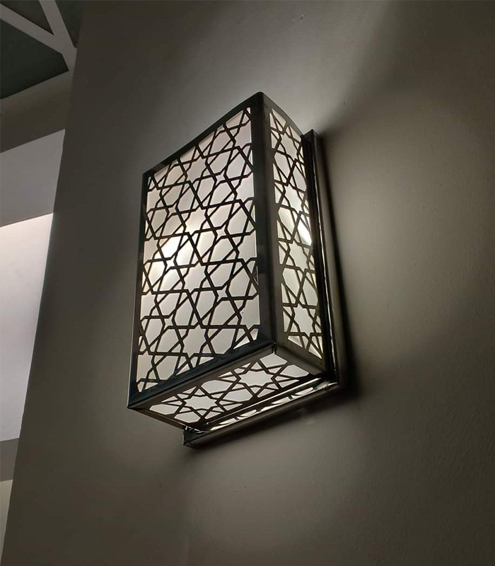 Copper chandelier