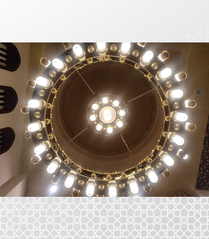 Copper chandelier