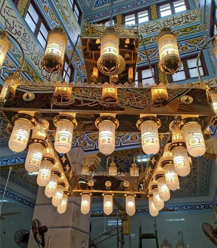 Copper chandelier