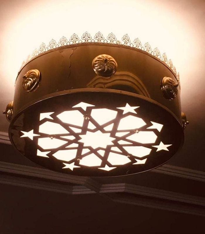 Copper chandelier