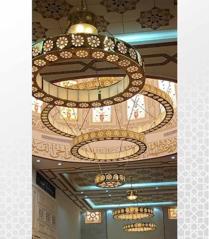 Copper chandelier
