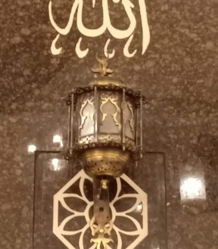Copper chandelier