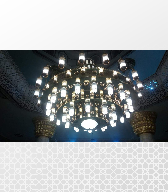 Copper chandelier