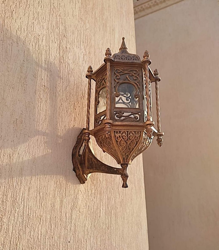 Copper chandelier