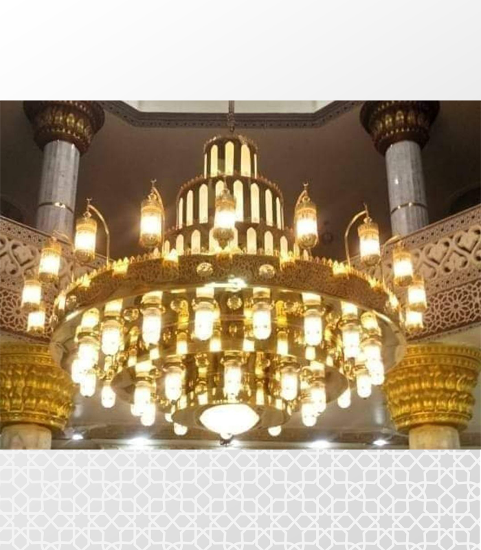 Copper chandelier