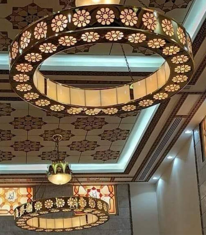 Copper chandelier