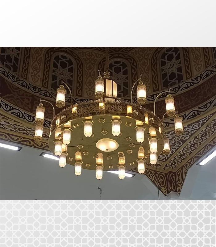 Copper chandelier