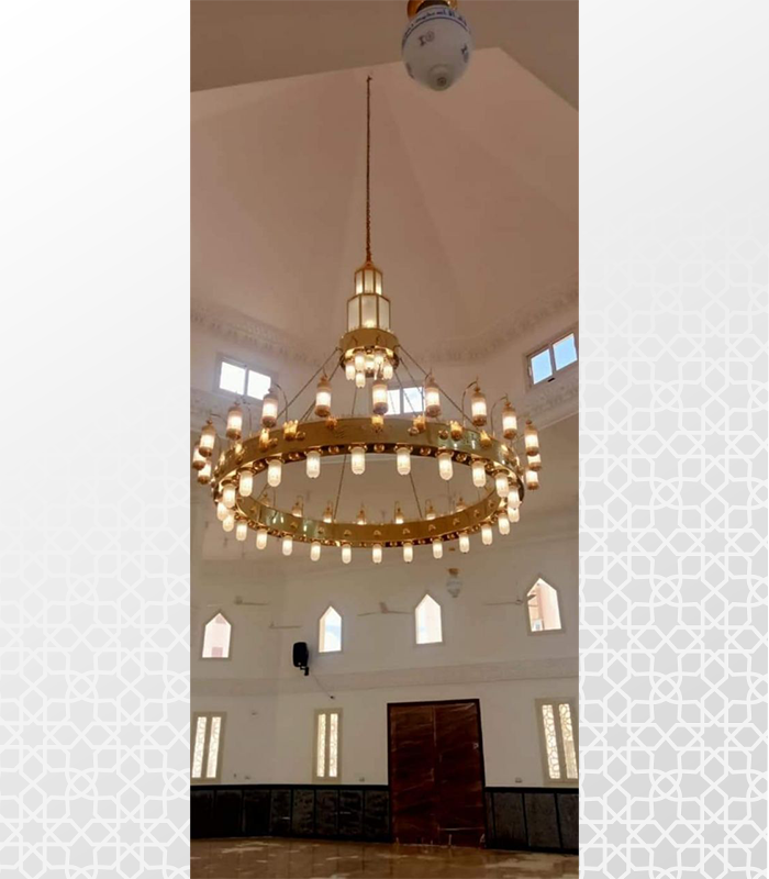 Copper chandelier