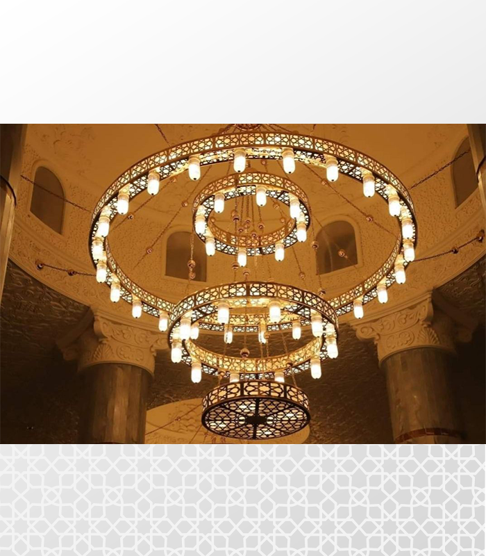 Copper chandelier