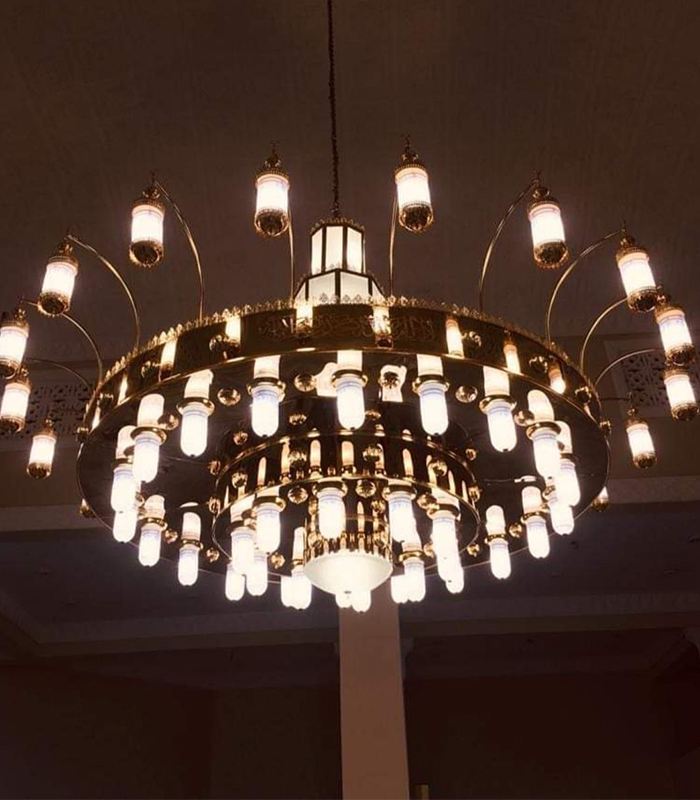 Copper chandelier