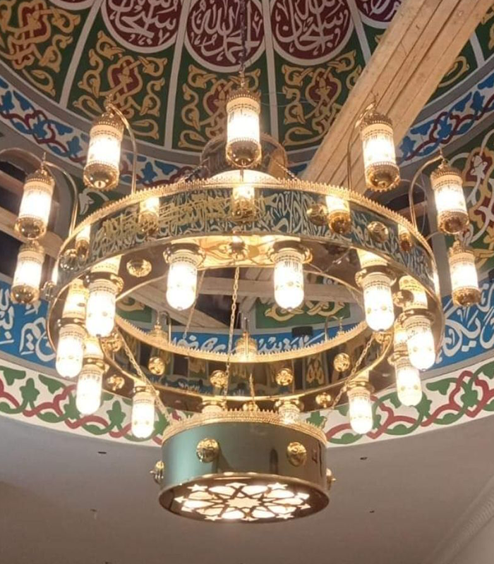 Copper chandelier