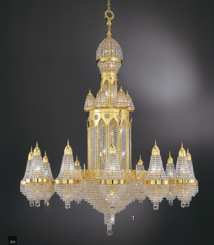 Copper chandelier