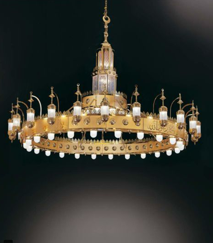 Copper chandelier