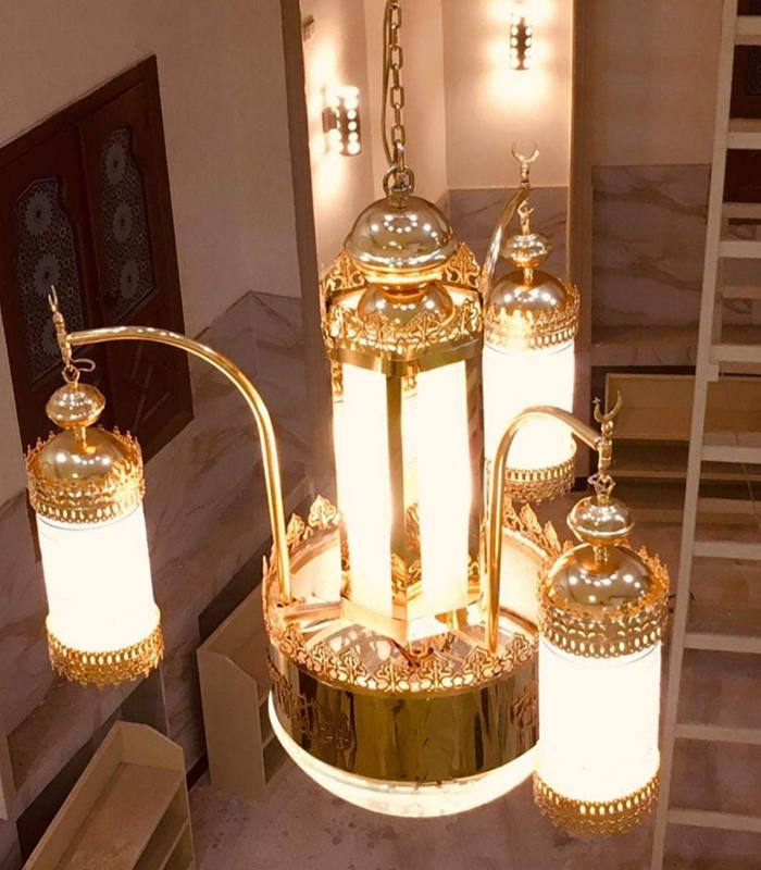 Copper chandelier