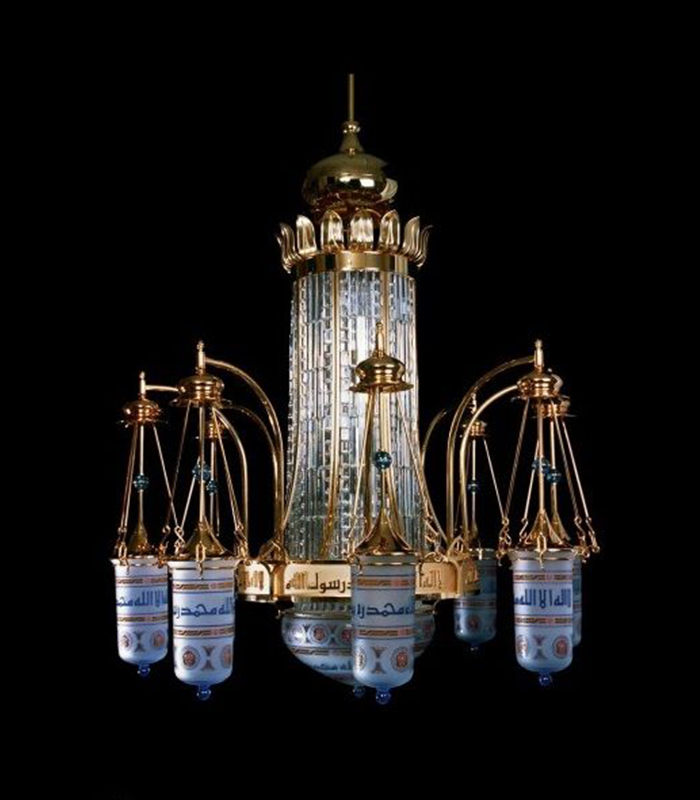 Copper chandelier