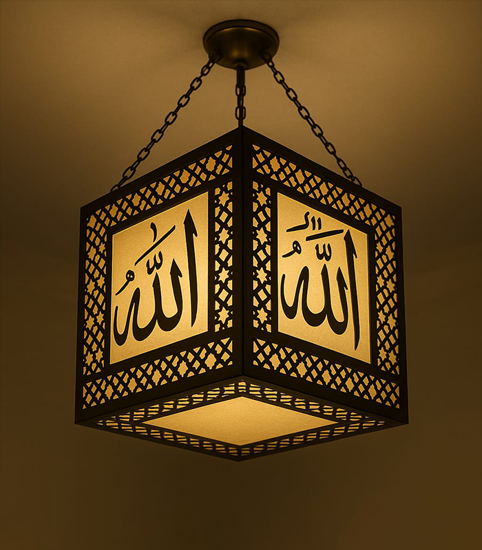 Copper chandelier