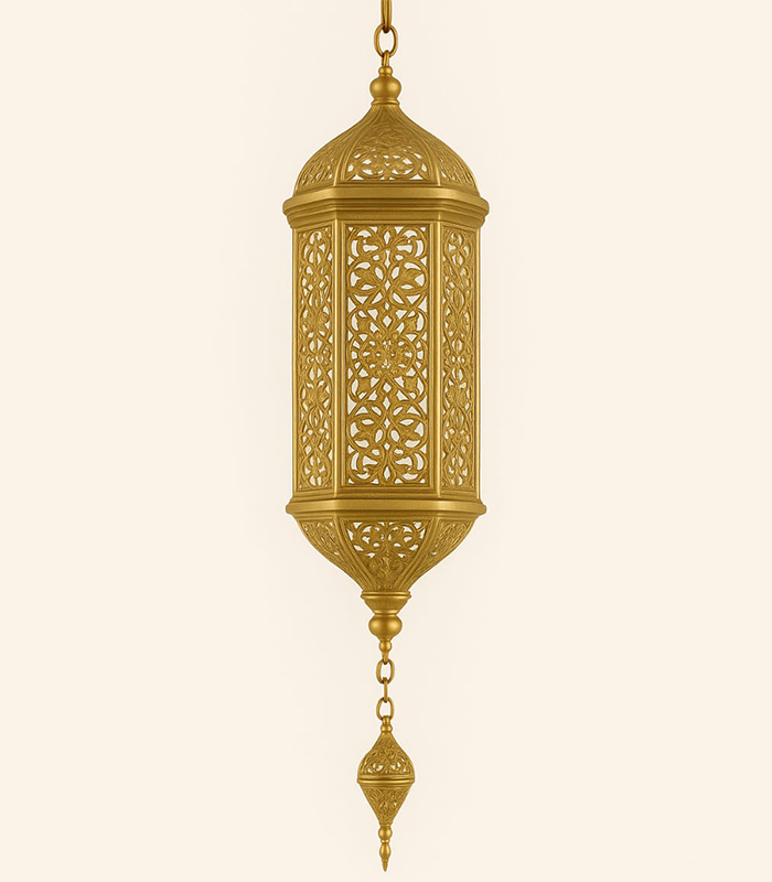Copper chandelier