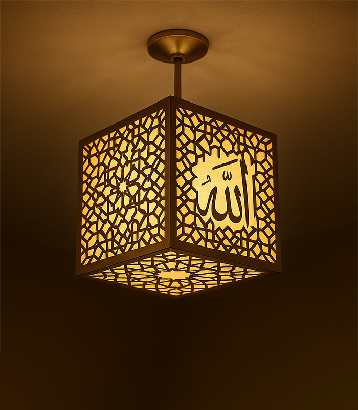 Copper chandelier