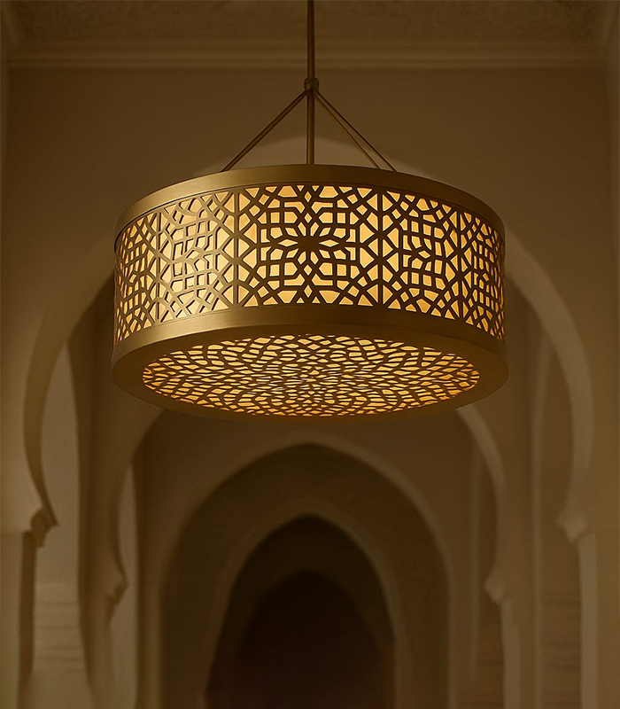 Copper chandelier